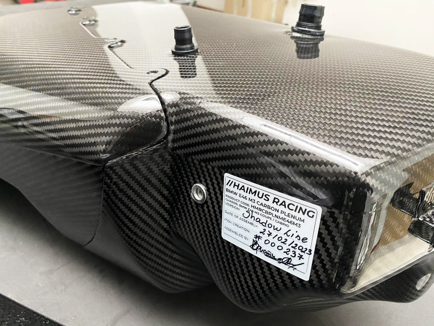 Haimus Performance E46 M3 Prepreg Carbon Intake Plenum